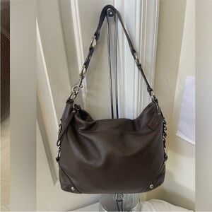 Coach Carly Brown Leather Shoulder Bag EUC